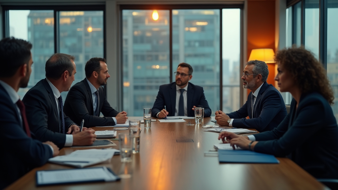 Executive team in a strategic planning meeting